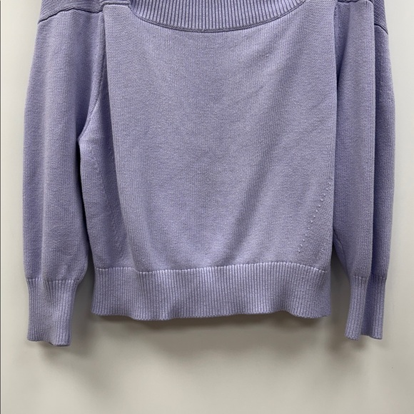 Ann Taylor Chunky Knit Square Neck Pullover Sweater Lilac Purple XL - Picture 5 of 9